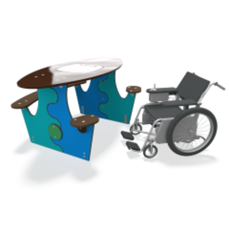 Žaidimų stalas su suolais vaikų aikštelėms 'MO_TA-7010-15'