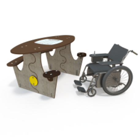 Žaidimų stalas su suolais vaikų aikštelėms 'MO_TA-7010-15'