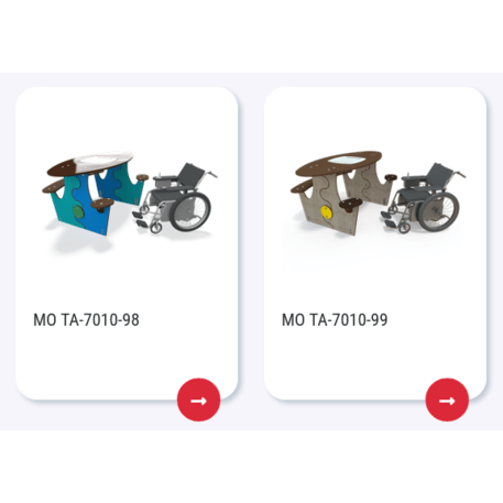 Žaidimų stalas su suolais vaikų aikštelėms 'MO_TA-7010-15'