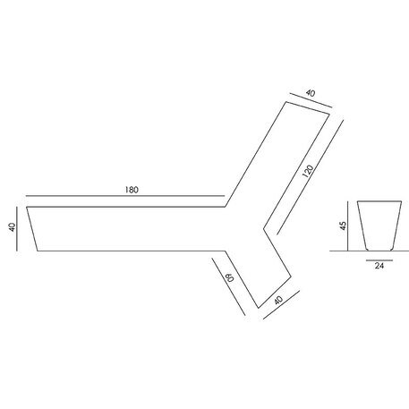 Betoninis lauko suolas 'Regular Trio / 001355'