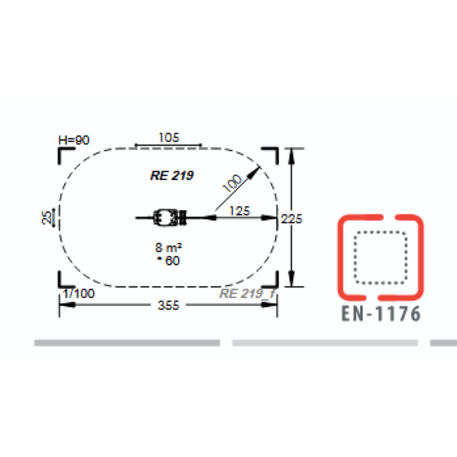 Spyruokliukas vaikų žaidimų aikštelėms 'MBG-1010/RE 219-14'