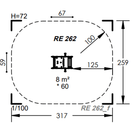 Spyruokliukas vaikų žaidimų aikštelėms 'MBG-1051_RE 262-07'
