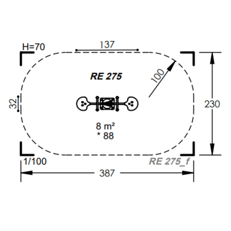 Spyruokliukas vaikų žaidimų aikštelėms 'MBG-1061_RE 275-01'