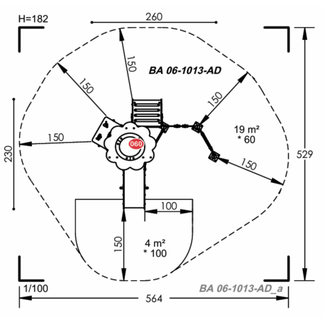 Vaikų žaidimų aikštelių įranga Baby linija – mažiesiems 'MBG-2046_BA 06-1013-AD01'