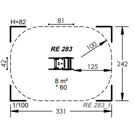 Spyruokliukas vaikų žaidimų aikštelėms 'MBG-1066_RE 283-07'