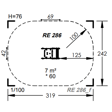 Spyruokliukas vaikų žaidimų aikštelėms 'MBG-1070_RE 286-05'