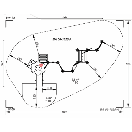 Vaikų žaidimų aikštelių įranga Baby linija – mažiesiems 'MBG-2060_BA 06-1025-A15'
