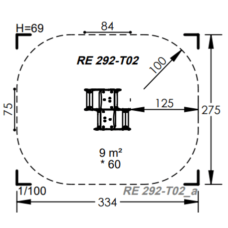 Spyruokliukas vaikų žaidimų aikštelėms 'MBG-1081_RE 292-T02'