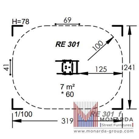 Spyruokliukas vaikų žaidimų aikštelėms 'MBG-1091_RE 301-19'