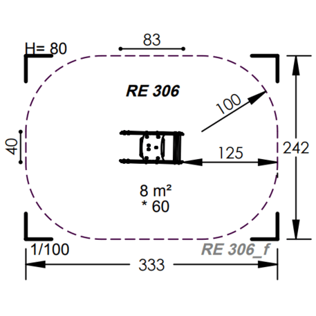Spyruokliukas vaikų žaidimų aikštelėms 'MBG-1096_RE 306-14'