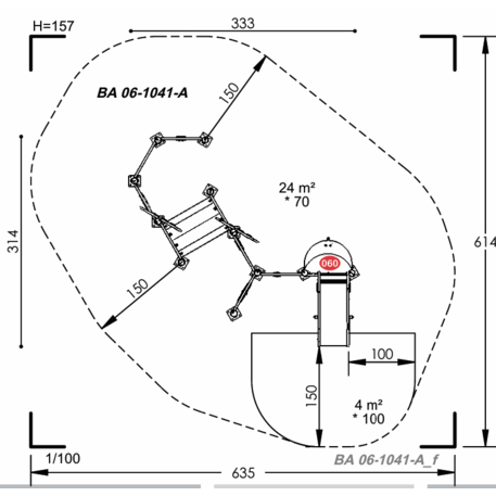 Vaikų žaidimų aikštelių įranga Baby linija – mažiesiems 'MBG-2081_BA 06-1041-A02'