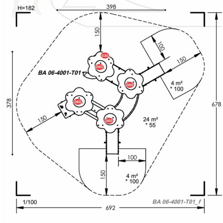 Vaikų žaidimų aikštelių įranga Baby linija – mažiesiems 'MBG-2137_BA 06-4001-T011'