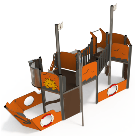  Vaikų žaidimo aikštelės kompleksas, kolekcija 'Piratų laivas / MBG-1205_CI 12-2002-Q98'