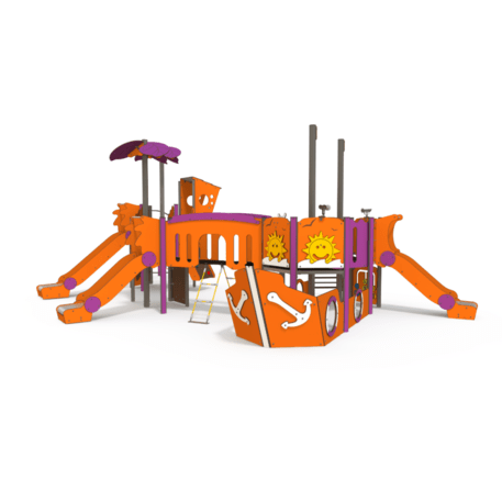  Vaikų žaidimo aikštelės kompleksas, kolekcija 'Piratų laivas / MBG-1215_CI 12-4001-T03'