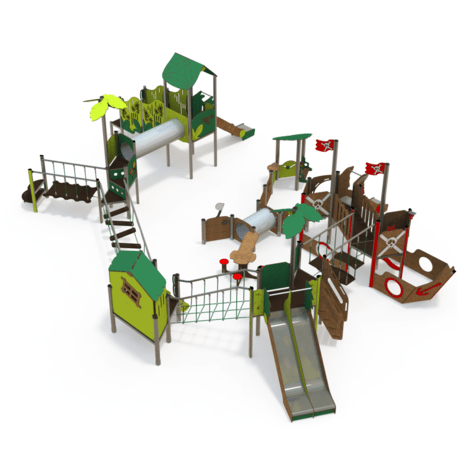  Vaikų žaidimo aikštelės kompleksas, kolekcija 'Piratų laivas / MBG-1224_CI 12-7001-T04'