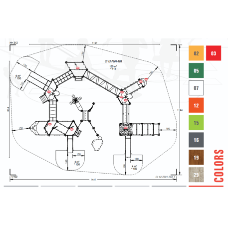  Vaikų žaidimo aikštelės kompleksas, kolekcija 'Piratų laivas / MBG-1224_CI 12-7001-T04'