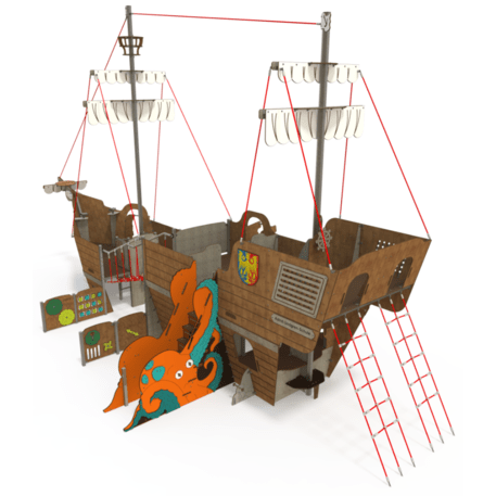  Vaikų žaidimo aikštelės kompleksas, kolekcija 'Piratų laivas / MBG-1234_CI 15-1010-T01'