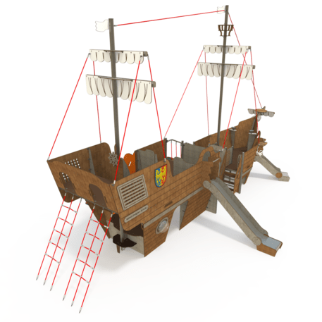  Vaikų žaidimo aikštelės kompleksas, kolekcija 'Piratų laivas / MBG-1234_CI 15-1010-T01'