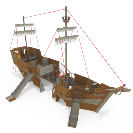  Vaikų žaidimo aikštelės kompleksas, kolekcija 'Piratų laivas / MBG-1234_CI 15-1010-T01'