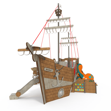  Vaikų žaidimo aikštelės kompleksas, kolekcija 'Piratų laivas / MBG-1234_CI 15-1010-T01'