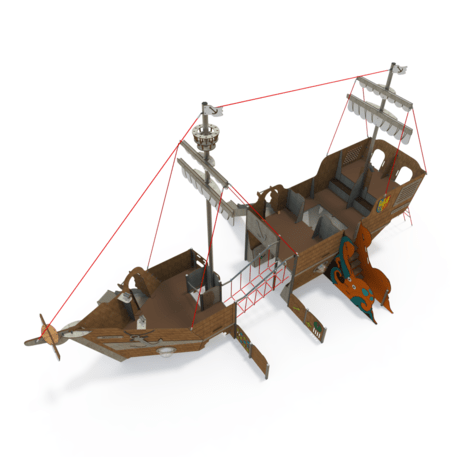  Vaikų žaidimo aikštelės kompleksas, kolekcija 'Piratų laivas / MBG-1234_CI 15-1010-T01'