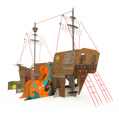  Vaikų žaidimo aikštelės kompleksas, kolekcija 'Piratų laivas / MBG-1234_CI 15-1010-T01'