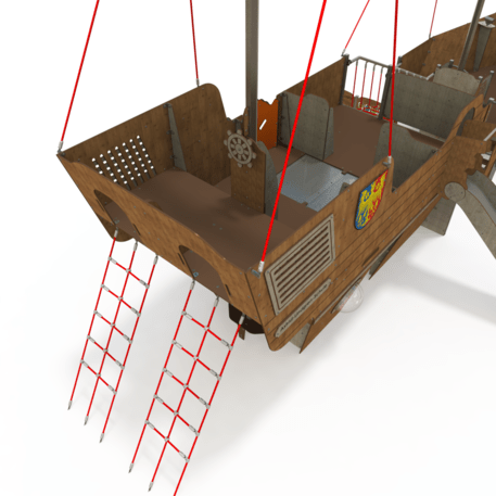  Vaikų žaidimo aikštelės kompleksas, kolekcija 'Piratų laivas / MBG-1234_CI 15-1010-T01'