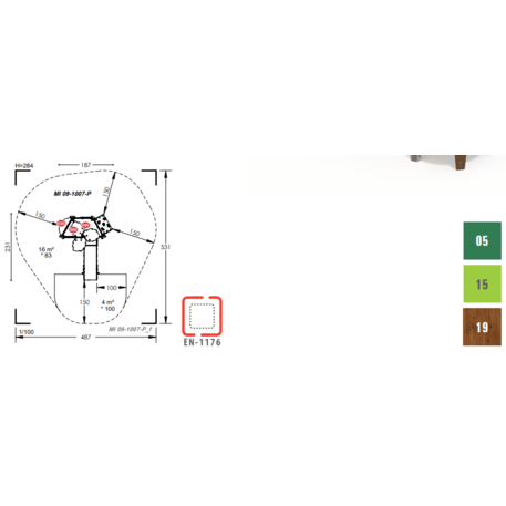 Žaidimų aikštelių kompleksas vaikams nuo 2 metų amžiaus – kolekcija 'MINI / MBG-2155_MI 09-1007-P99'