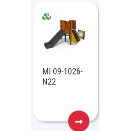 Žaidimų aikštelių kompleksas vaikams nuo 2 metų amžiaus – kolekcija 'MINI / MBG-2179_MI 09-1026-N99'