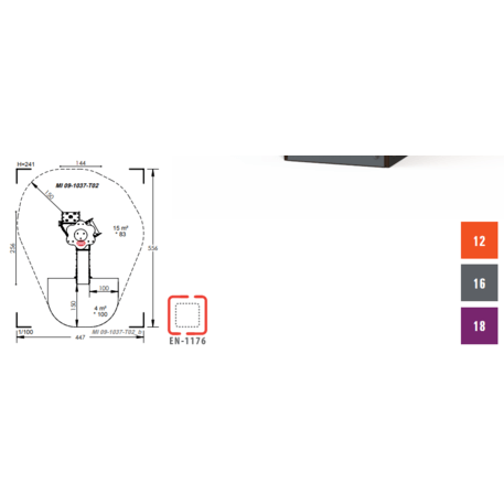 Žaidimų aikštelių kompleksas vaikams nuo 2 metų amžiaus – kolekcija 'MINI / MBG-2189_MI 09-1037-T02'