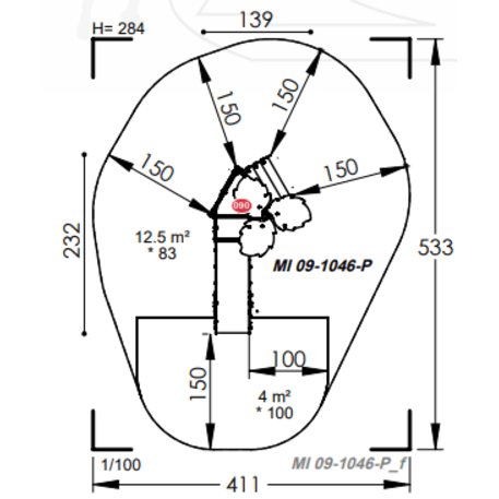 Žaidimų aikštelių kompleksas vaikams nuo 2 metų amžiaus – kolekcija 'MINI / MBG-2201_MI 09-1046-P15'