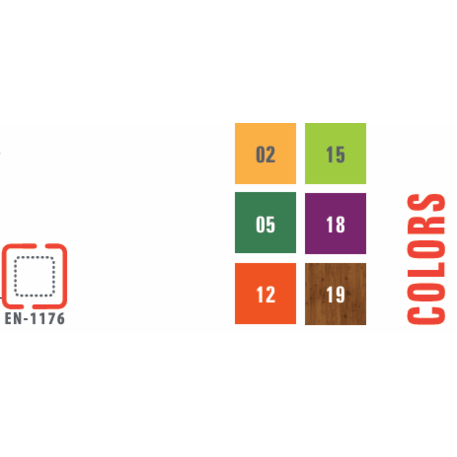 Žaidimų aikštelių kompleksas vaikams nuo 2 metų amžiaus – kolekcija 'MINI / MBG-2277_MI 09-2073-T01'