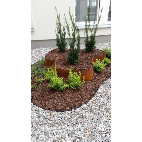 Corten plieno vejos atitvėrimo bortelis, 3 mm storio, aukštis nuo 150 iki 300 mm 'Premium / STF/06-15-01_01/MDL'