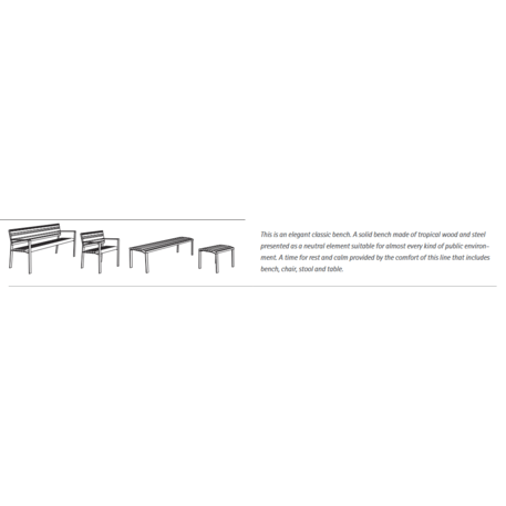 Metalinis suoliukas be atlošo 'Premium / Calmina 60cm/180cm/300cm'