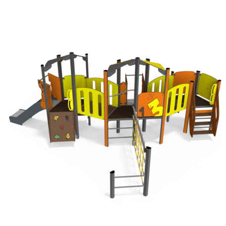 Žaidimų aikštelių kompleksas vaikams nuo 2 metų amžiaus – kolekcija 'MINI / MBG-2326_MI 09-3015-N22'