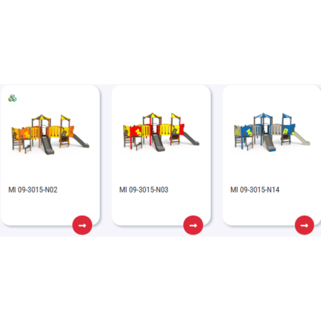 Žaidimų aikštelių kompleksas vaikams nuo 2 metų amžiaus – kolekcija 'MINI / MBG-2326_MI 09-3015-N22'