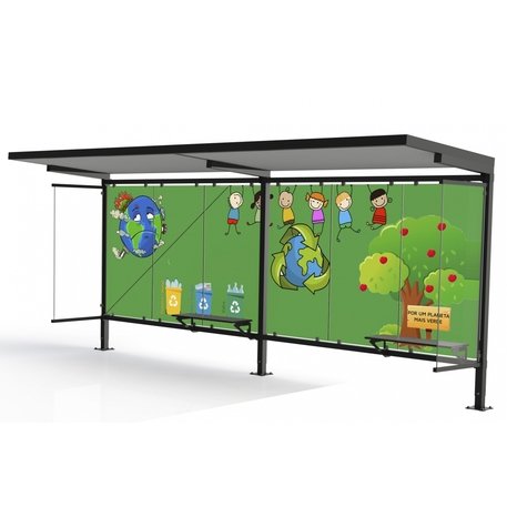 Autobusų stotelės stoginė, paviljonas 'MBG_5013 / Plaza 05'