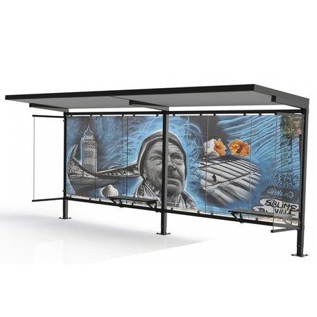 Autobusų stotelės stoginė, paviljonas 'MBG_5013 / Plaza 05'