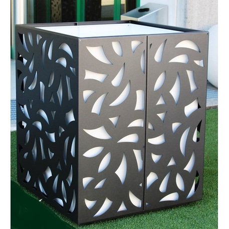 Kvadratinis metalinis lauko vazonas (gėlinė) 'Doha Quadra'