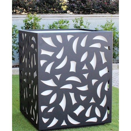 Kvadratinis metalinis lauko vazonas (gėlinė) 'Doha Quadra'