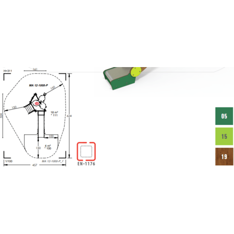 Žaidimų aikštelių kompleksas vaikams nuo 2 iki 10 metų amžiaus – kolekcija 'MAXI / MBG-2354_MA 12-1008-P15'