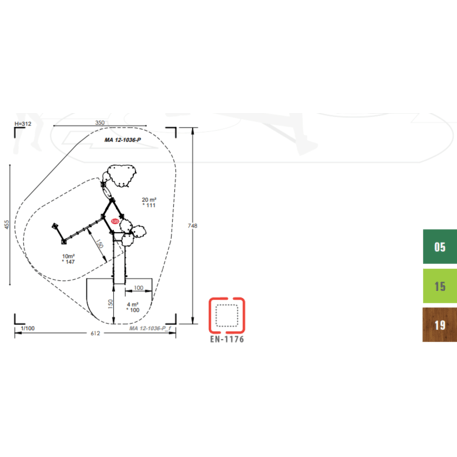 Žaidimų aikštelių kompleksas vaikams nuo 2 iki 10 metų amžiaus – kolekcija 'MAXI / MBG-2372_MA 12-1036-P15'