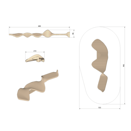 Lauko suoliukas-skulptūra viešosioms erdvėms „Climbslide 6.8“ iš kolekcijos Smartcity®