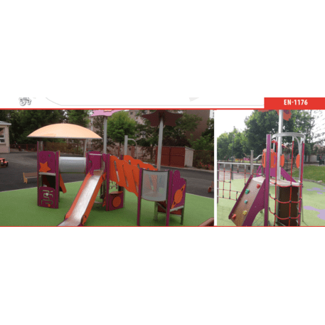 Complesso per parco giochi per bambini dai 2 anni – collezione 'MAXI / MBG-2460_MA 12-3004-T02'