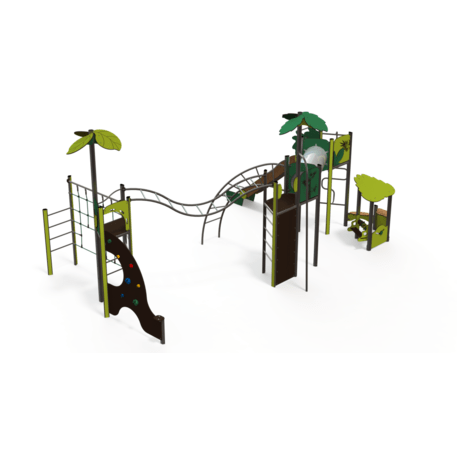 Žaidimų aikštelių kompleksas vaikams nuo 2 iki 12 metų amžiaus – kolekcija 'MEGA / MBG-2583_ME 18-3027-P15'