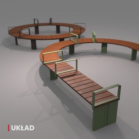 Metalinis suolas (suoliukas) be atlošo, pagamintas iš Iroko medienos 'Helio / 012136'