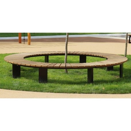 Metalinis suolas (suoliukas) be atlošo, pagamintas iš Iroko medienos 'Helio / 012136'