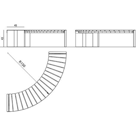 Metalinis suolas (suoliukas) be atlošo, pagamintas iš Iroko medienos 'Helio / 012136'