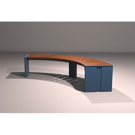 Metalinis suolas (suoliukas) be atlošo, pagamintas iš Iroko medienos 'Helio / 012136'