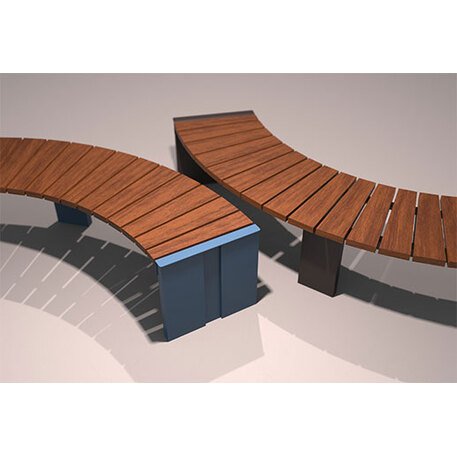 Metalinis suolas (suoliukas) be atlošo, pagamintas iš Iroko medienos 'Helio / 012136'